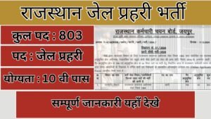 Rajasthan Jail Prahari Bharti