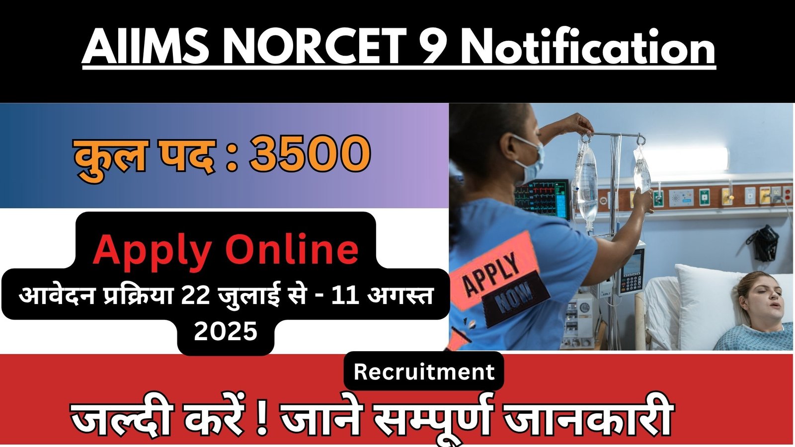 AIIMS NORCET 9 Notification