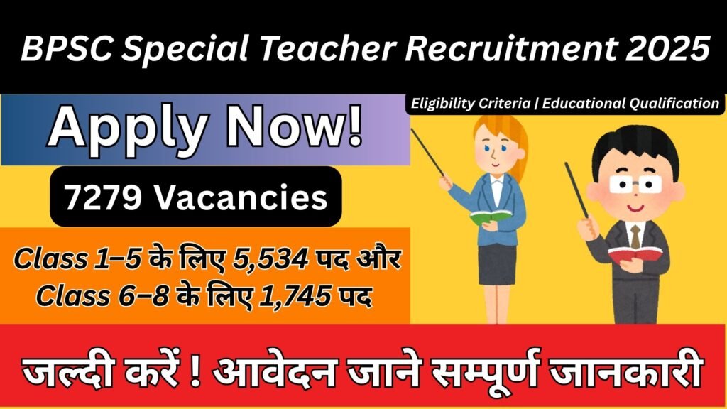 BPSC Special Teacher Recruitment 2025