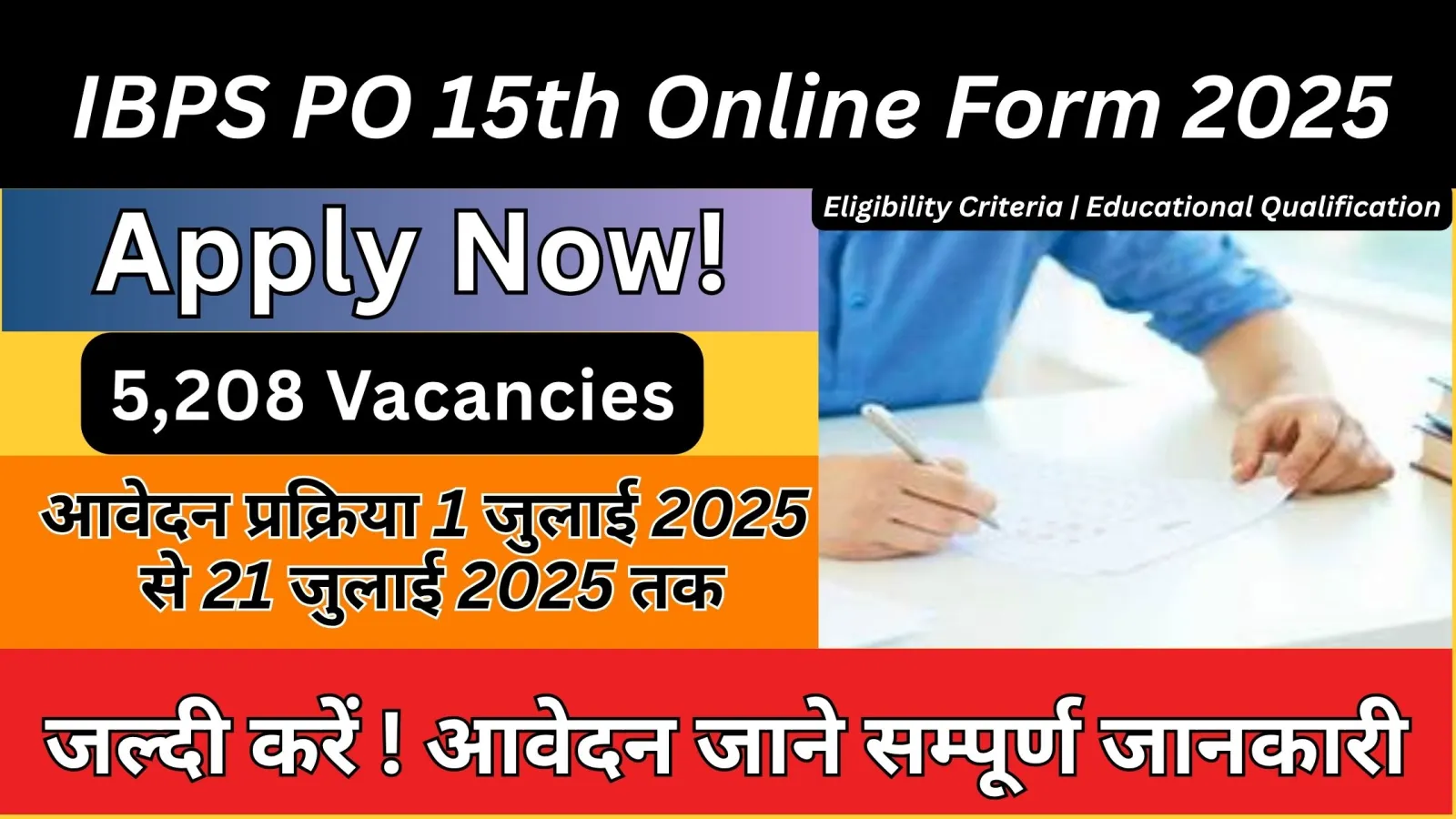IBPS PO 15th Online Form 2025