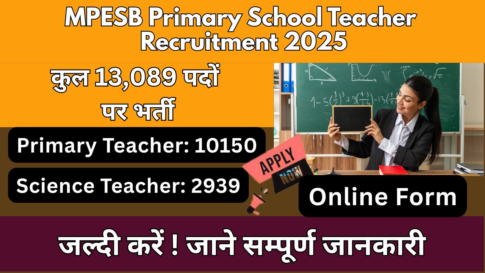 MPESB Primary School Teacher Recruitment 2025
