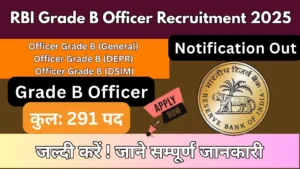 RBI Grade B Officer Recruitment 2025