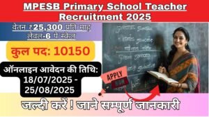 MPESB Primary School Teacher Recruitment 2025