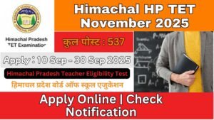 Himachal HP TET November 2025