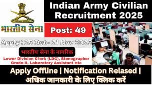 Indian Army Civilian Recruitment 2025