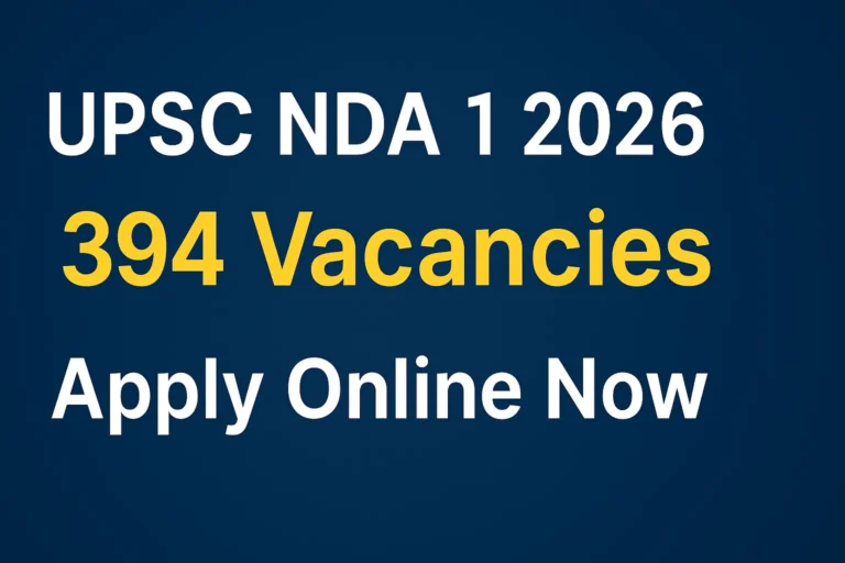 UPSC NDA 1 2026 Notification OUT