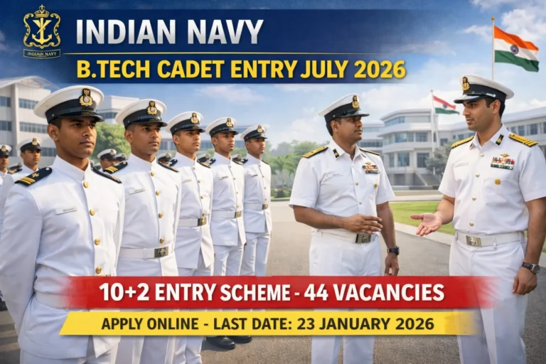 Indian Navy B.Tech Cadet Entry 2026
