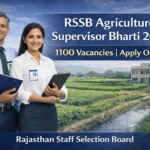 RSSB Agriculture Supervisor Bharti 2026: 1100 Posts, Apply Online, Exam Date