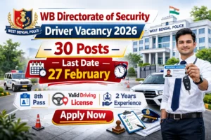 WB Directorate of Security Driver Vacancy 2026