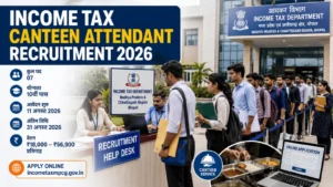 Income Tax Canteen Attendant Vacancy 2026