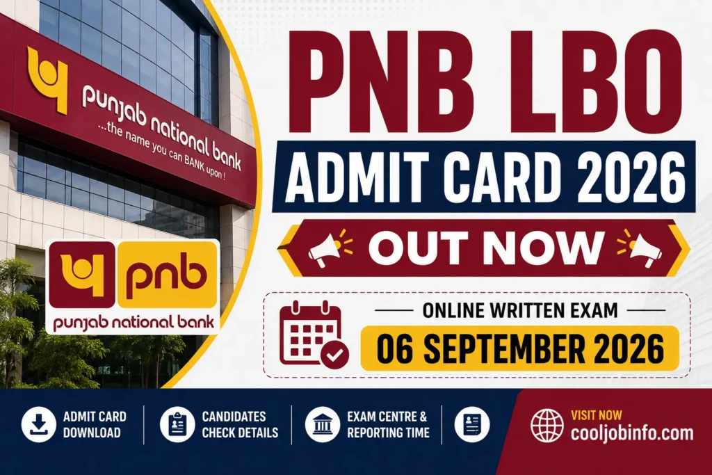 PNB Bank LBO Admit Card 2026 OUT