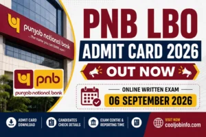 PNB Bank LBO Admit Card 2026 OUT