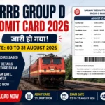 RRB Group D Admit Card 2026 Out, Exam Date, Download Link & Exam City Details