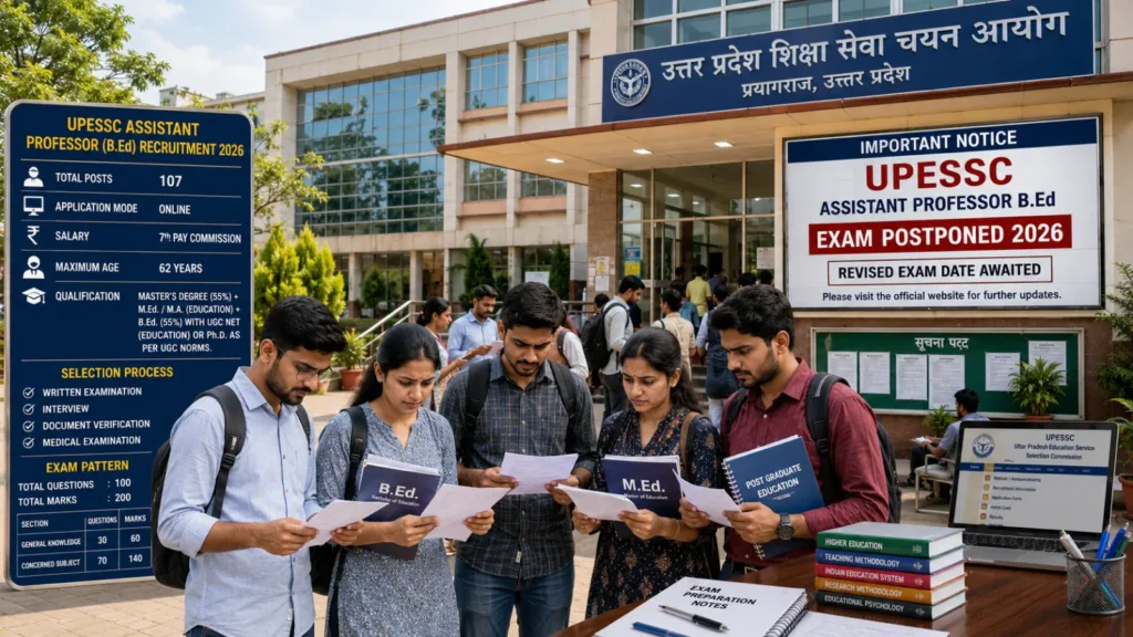 UPESSC Assistant Professor BEd Exam Postponed 2026