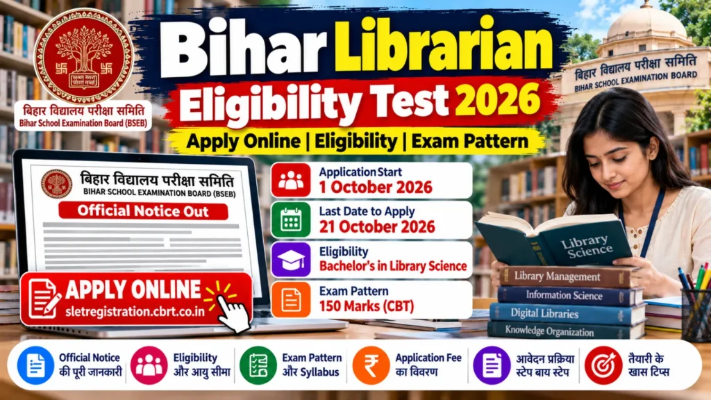 Bihar School Librarian Eligibility Test 2026