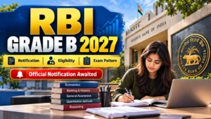 RBI Grade B 2027 Notification